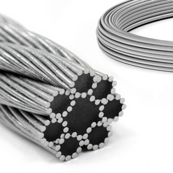 Câble d'acier galvanisé 5mm Strand 6x12+7FC