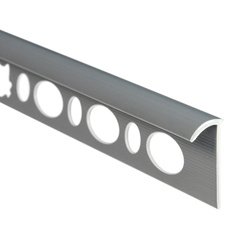 Profil extérieur 12mm semi-circulaire pour dalles PVC Bande de finition pour dalles GRIS FONCÉ 2.5m