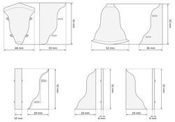 Angle extérieur pour plinthe en PVC 52mm MAHOAN CLASSIC