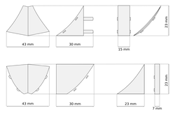Moulure d'angle angle intérieur 23mm NOIR