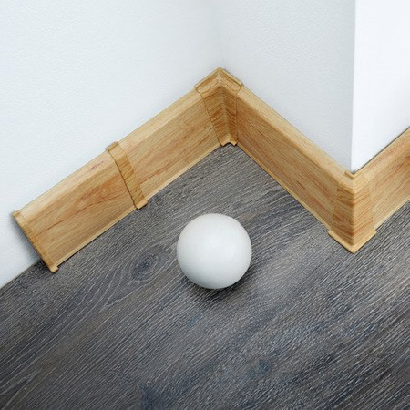 Plinthe de sol 70mm PVC 2m chêne gris + 5 vis GRATUIT !