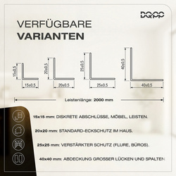 PVC Angle de protection 40x40mm NOIR 1m 