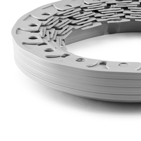 Bordure de jardin Flexible Rant 10m Hauteur 40mm GRIS CLAIR Set avec piquets