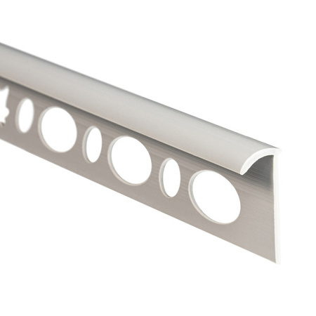 Profil extérieur 10mm semi-circulaire pour dalles PVC Bande de finition pour dalles GRIS CLAIR 2,5m