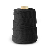 Cordon Macramé en Coton 5mm 100m NOIR