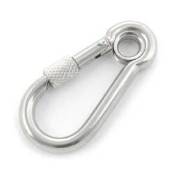 Mousqueton avec raccord de sécurité Acier inoxydable Résistant aux acides 60mm 6mm