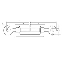 ROMAN Boulon de tension OKO-HAK zingué M16