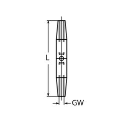 Boulon de tuyau romain en acier inoxydable Corps FERMÉ M8