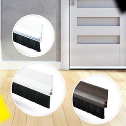 Bande d'étanchéité en PVC avec Brosse 20mm Brosse de porte 98cm BRONZE