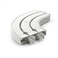 COURBURE FINALE pour rails de rideaux de plafond en PVC 2-LIGNES DROITE & GAUCHE