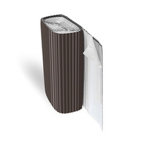 Bandeau de cheminée 2D cannelé 300mm RAL 8019 DARK BRONZE