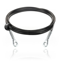 Corde en acier pour équipement de fitness avec œillets et bouchon à bille, câble de remplacement en acier pour fitness 5/6,5 mm