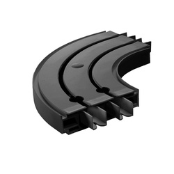 COURBURE FINALE pour rails de rideaux de plafond en PVC 2-LIGNES DROITE & GAUCHE