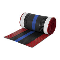 Bande de calandrage en aluminium sous faîtière xRoll 5mb Largeur 240mm RAL 3011 Cherry