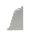 Extrémité droite de la plinthe 37mm ALUMINIUM