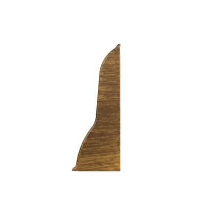 Terminaison droite pour plinthe PVC 62mm Chêne brûlé