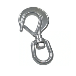 Crochet en acier inoxydable avec émerillon et cliquet 3700kg 3.7T