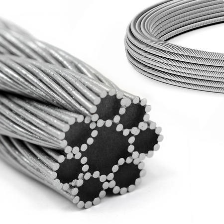 Câble d'acier galvanisé 6mm Strand 6x12+7FC