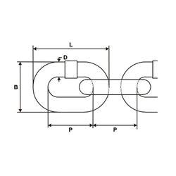 CHAINE TECHNIQUE DIN 5685 Zinguée 4mm