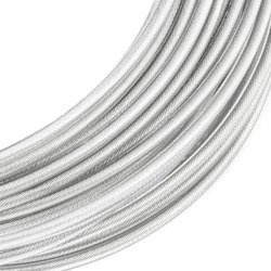 Câble en acier inoxydable dans une gaine en PVC PVC transparent clair 3/4mm