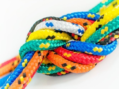 Cordage de voile en polypropylène tressé JAUNE 2mm