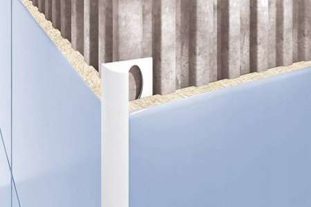 Profil extérieur 12mm semi-circulaire pour tuiles PVC Bande de finition pour tuiles BLANC 2.5m