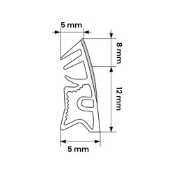Joint de porte pour portes Fenêtres Joint de fenêtre KD-6 Brun1m