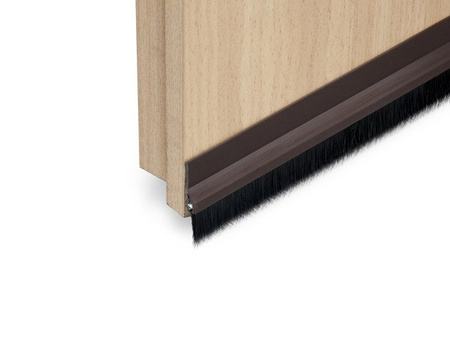 Bande d'étanchéité en aluminium avec brosse 20mm Brosse de porte 98cm BLANC