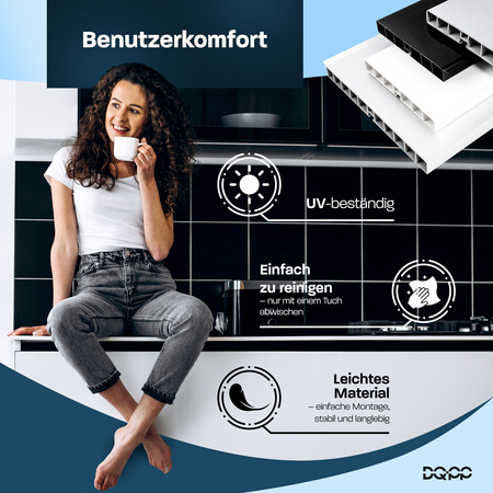 Socle de meuble de cuisine en PVC 150mm INOX 1.5mb