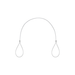 Câble d'acier en PVC transparent avec boucles Corde à œillets 2/3mm 6x7