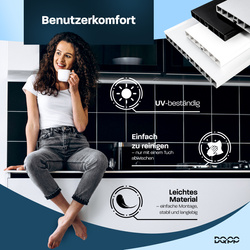 Socle de meuble de cuisine en PVC 100mm INOX 1.5mb