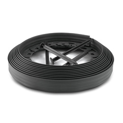 Bordure de Jardin Flexible Rant 10m Hauteur 40mm GRIS FONCÉ Jeu de piquets