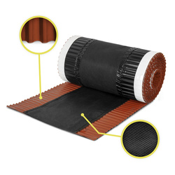Calandre bande aluminium sous faîtière vRoll 5mb Largeur 240mm RAL 8004 CEGLANY