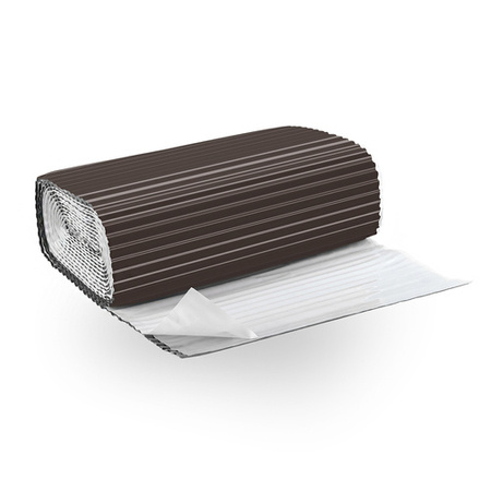 Bandeau de cheminée 2D cannelé 300mm RAL 8019 DARK BRONZE