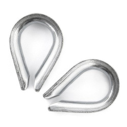 KIT : Corde galvanisée 5mm 6x7 - 15m, collier de serrage double - 4 pcs.manchette - 2 pièces.