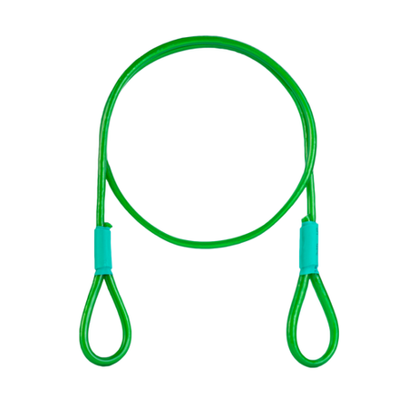 Câble d'acier en PVC VERT avec boucles Oeillets Corde 3/6mm 1x19