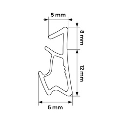 Joint de porte pour portes Fenêtres Joint de fenêtre KDA-9 Brun1m