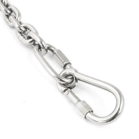 Mousqueton avec raccord de sécurité Acier inoxydable Résistant aux acides 100mm 10mm