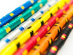 Cordage de voile tressé en polypropylène BLEU Uni sans lisières 5mm