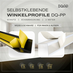 PVC Angle de protection 40x40mm NOIR 1m 