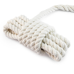 COTTON YELLING ROPE Cordon de coton torsadé blanc 6mm