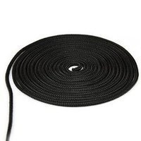 Corde tressée en polypropylène monofilament de voile NOIRE unie sans lisière 6mm