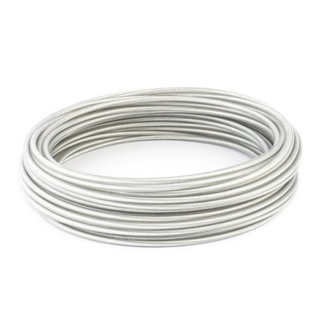 Câble en acier galvanisé dans une gaine en PVC Surmoulé 4/6mm Incolore 