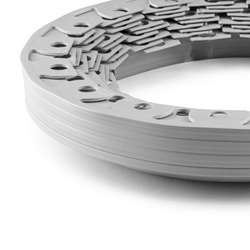 Bordure de jardin Flexible Rant 10m Hauteur 40mm GRIS CLAIR Set avec piquets