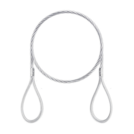 Câble d'acier en PVC transparent avec boucles Corde à œillets 4/6mm 6x7