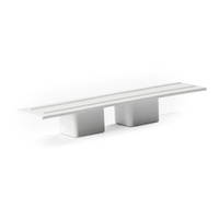 PVC Rail de plafond Stopper 2 voies KIT 2 pièces