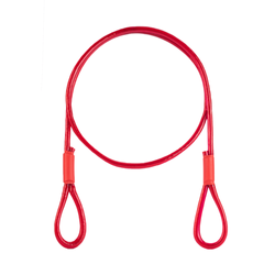 Câble d'acier en PVC ROUGE avec boucles Corde à œillets Boucle 2/4mm 1x19