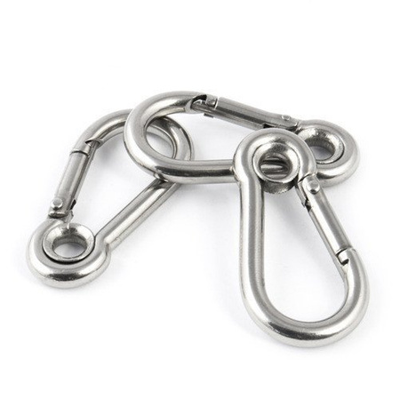 Mousqueton avec arbalète Acier inoxydable Résistant aux acides 80mm 8mm