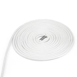 Cordage de voile tressé en polypropylène BLANC Uni sans boucle 5mm