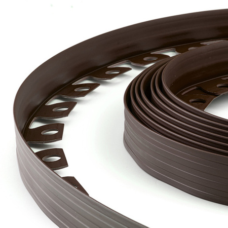 Bordure de jardin Flexible Rant 10m Hauteur 40mm Bronze Set avec piquets